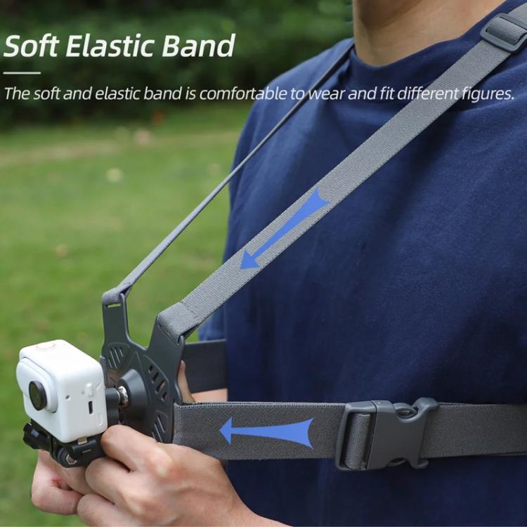 Sunnylife XD742 360 Degree Universal Sports Camera Chest Strap Mount(Gray) - free shipping - PMC Jewellery - Order now!
