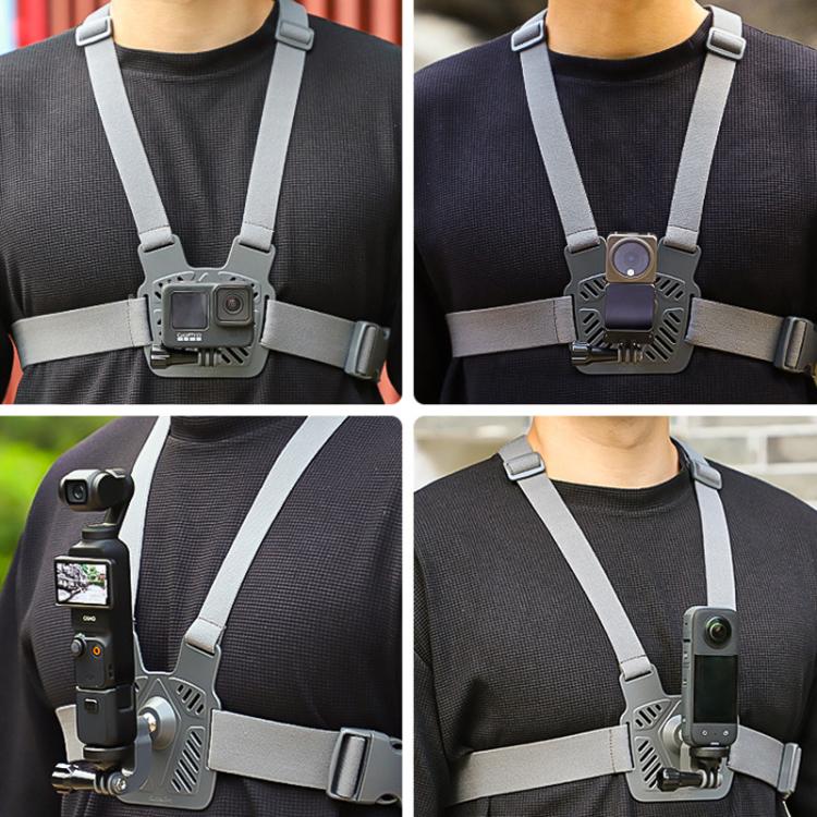 Sunnylife XD742 360 Degree Universal Sports Camera Chest Strap Mount(Gray)