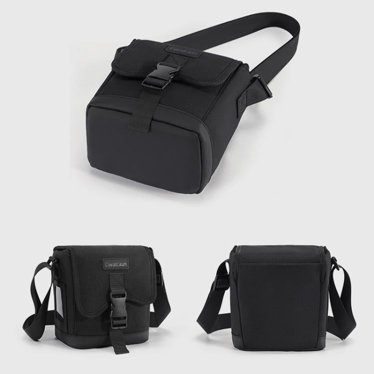 Cwatcun D186 Small Anti-scratch Lightweight Camera Shoulder Bag Camera Portable Crossbody Storage Bag(Black)