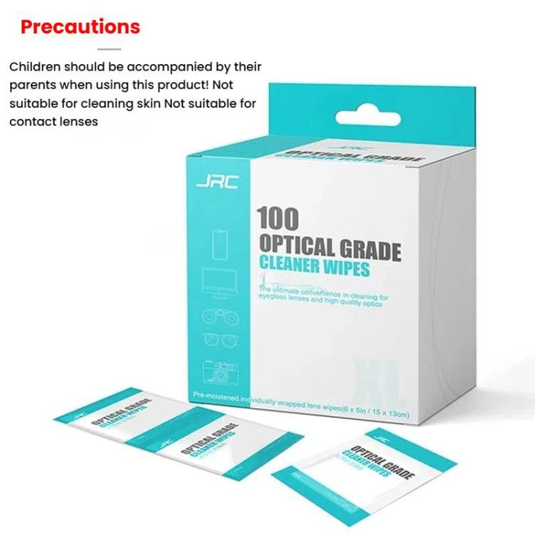 JRC F502 100pcs /Box Cleaning Glasses Paper Cell Phone Screen Cleaning Portable Alcohol Kit