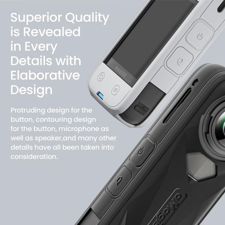 aMagisn Body Case For Insta360 X5 Action Camera Protective Accessories Gray - free shipping - PMC Jewellery - Order now!