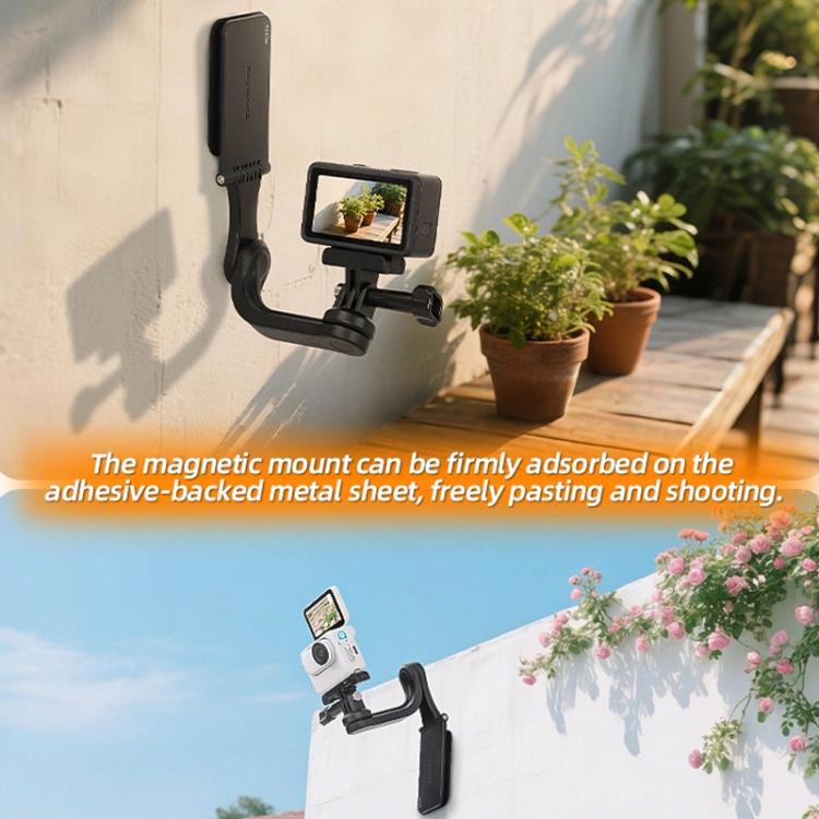 Sunnylife MJ996 Sports Camera Multi-Axis Rotating Magnetic Mount(Black)