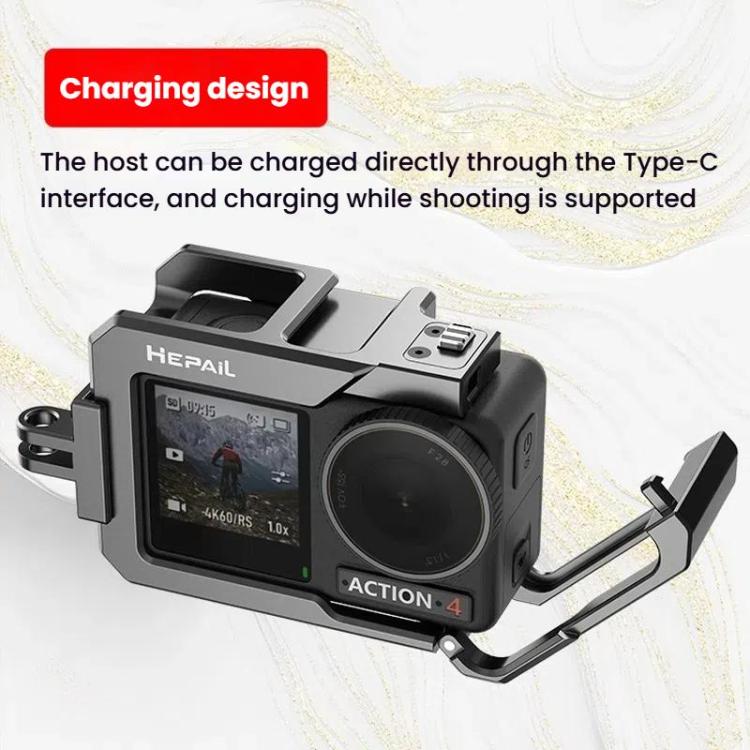 For DJL Action 4 / 3 HEPAIL C-AC4 Metal Rabbit Cage Anti-fall Heat Dissipation Protection Frame - free shipping - PMC Jewellery - Order now!