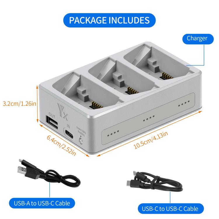 For DJI Flip YX 3-Way Charger Bidirectional Battery Management System - free shipping - PMC TechLife - Order now!