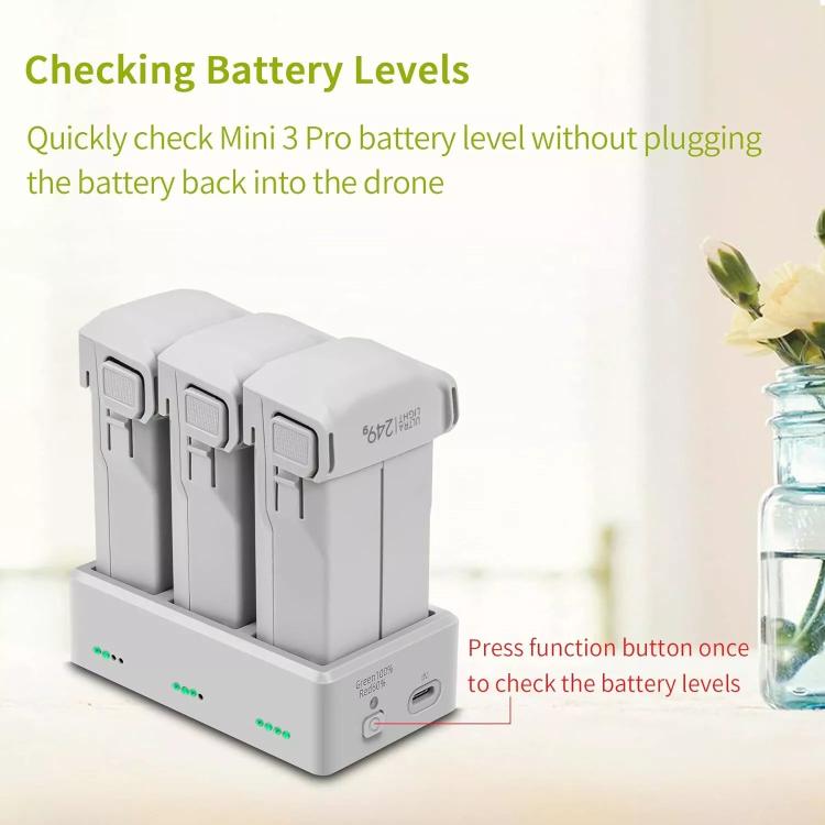 YX 3-Way Battery Charger For DJI Mini 4 Pro/Mini 3/Mini 3 Pro Charging Hub Without Pulg - free shipping - PMC Jewellery - Order now!