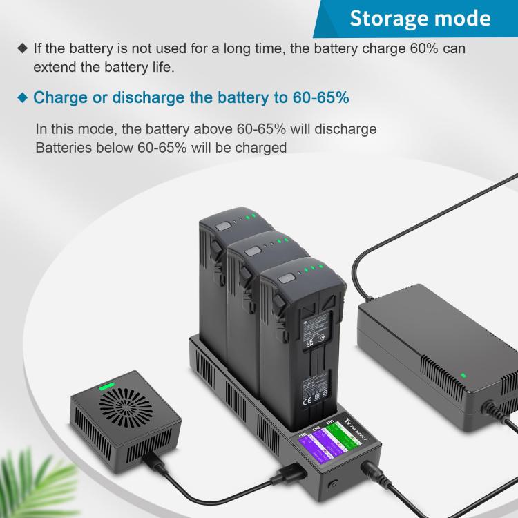 For DJI Mavic 3 YX Battery Charger Discharger Hub 3-in-1 Smart Charging Station With Color Screen AU Plug - free shipping - PMC Jewellery - Order now!