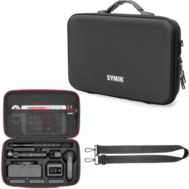 For Insta360 X5 / X4 Camera SYMIK Large Capacity Storage Bag Handbag Messenger Carrying Case(Black)