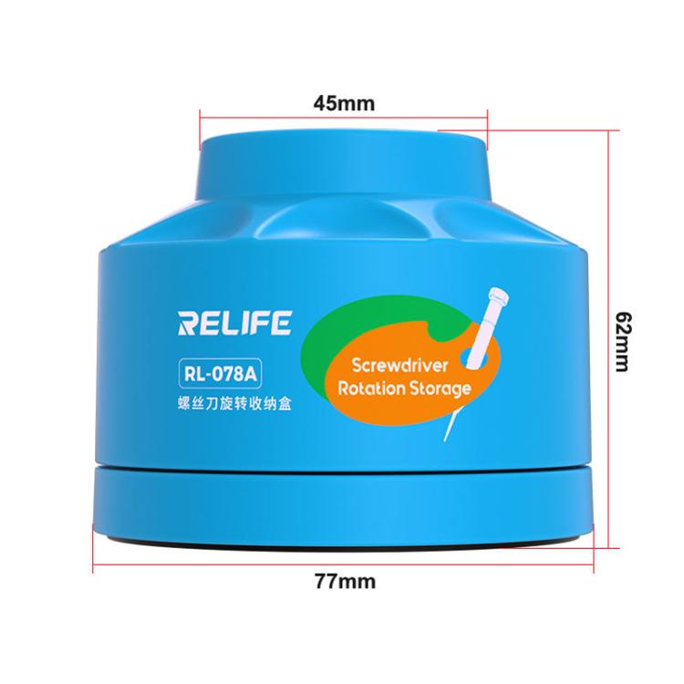 RELIFE RL-078A Screwdriver Rotating Storage Box Mobile Phone Repair Screwdriver Bit Storage Box - free shipping - PMC Jewellery - Order now!