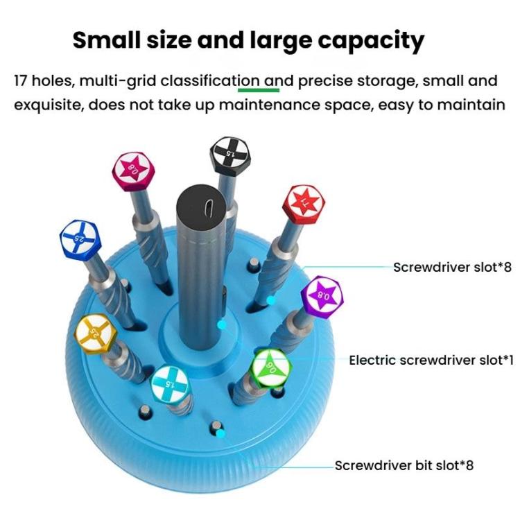 RELIFE RL-078 Magnetic Screwdriver Rotating Box 360-degree Rotation 17-slot Screwdriver Storage Box - free shipping - PMC Jewellery - Order now!
