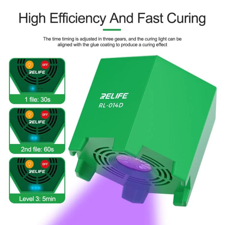 RELIFE RL014D Smart UV Curing Lamp LED Ultraviolet Mobile Phone Repair Shadowless Glue Green Oil Quick-drying Oil Curing Lamp