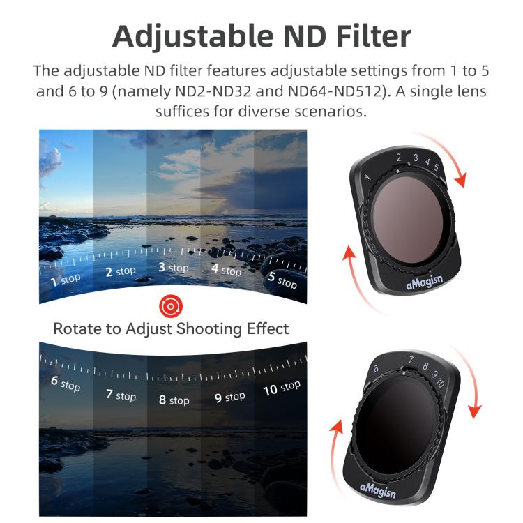 For DJI Osmo Pocket 3 aMagisn Adjustable Magnetic Filter Camera Lens Filters ND1000 - free shipping - PMC Jewellery - Order now!