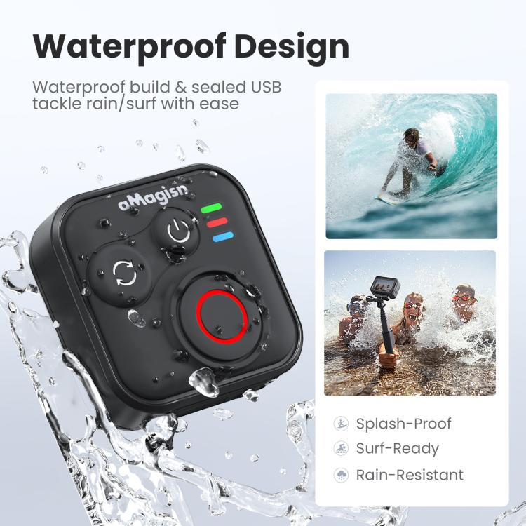 aMagisn Wireless Bluetooth Remote Control for Insta360, GoPro Hero Cameras & Smartphones - 50m Long Range - free shipping - PMC Jewellery - Order now!