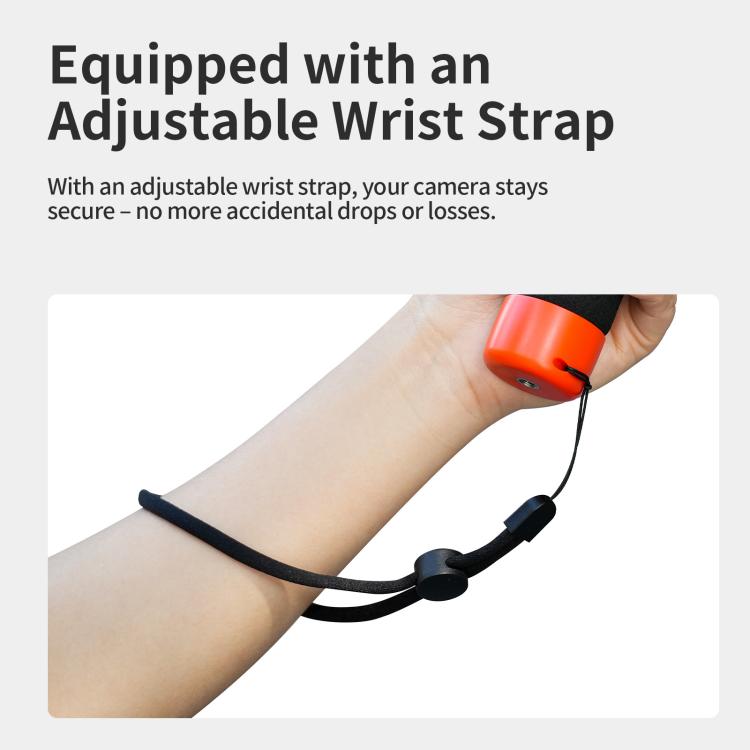 aMagisn Universal Floating Hand Grip for Action Cameras with Triple Claw & 1/4-inch Screw Mount(Black Orange) - free shipping - PMC Jewellery - Order now!