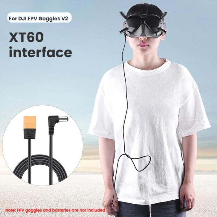 For DJI FPV Goggles V2 XT60 to DC Power Cable Stable Power Supply Connector - free shipping - PMC Jewellery - Order now!