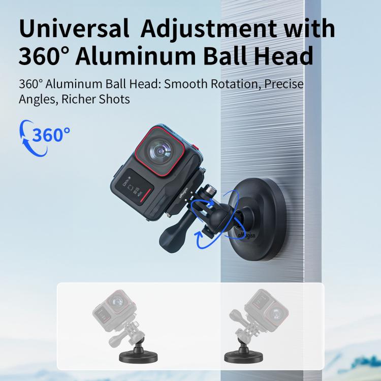 aMagisn AM19 3 In 1 Magnetic Ball Head Mount Camera Strong Magnetic Universal Ball Head Dual Interface - free shipping - PMC Jewellery - Order now!