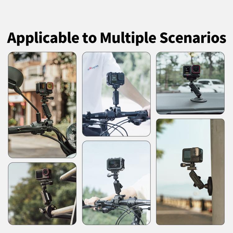 aMagisn HM07 For Insta360, DJI, GoPro Cameras Metal Arm Clamp Holder Cycling Bracket - free shipping - PMC TechLife - Order now!