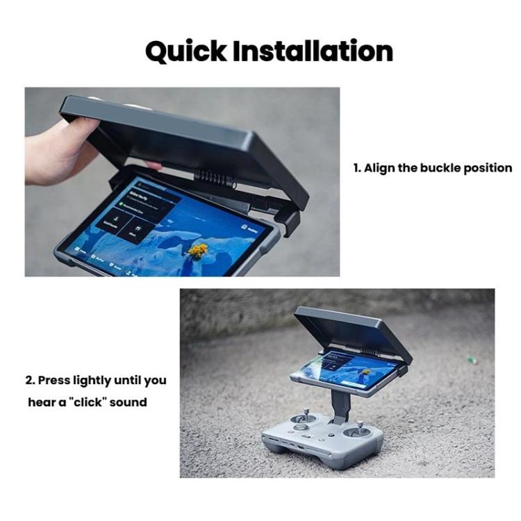 For DJI RC Pro 2 Controller CYNOVA Sunshade Hood Adjustable Anti-Glare Shield with Multi-Angle Positioning(Black)