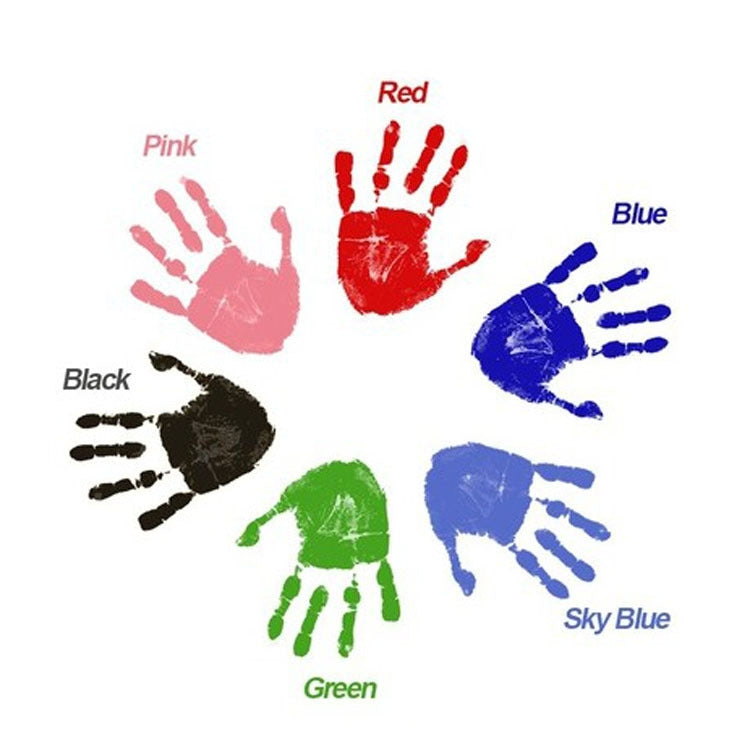 Non-Toxic Baby Handprint Footprint Imprint Souvenirs Infant Clay Toy Gifts(Sky blue)