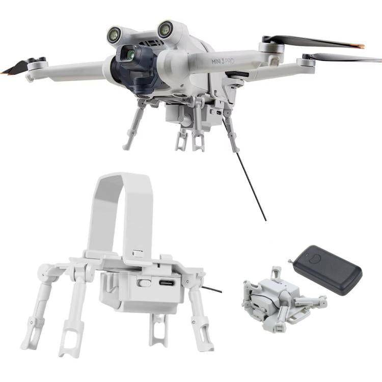 For DJI Mini 3 Pro / Mini 3 Drone YX Airdrop System Rechargeable Thrower Load 200g(Light Gray)