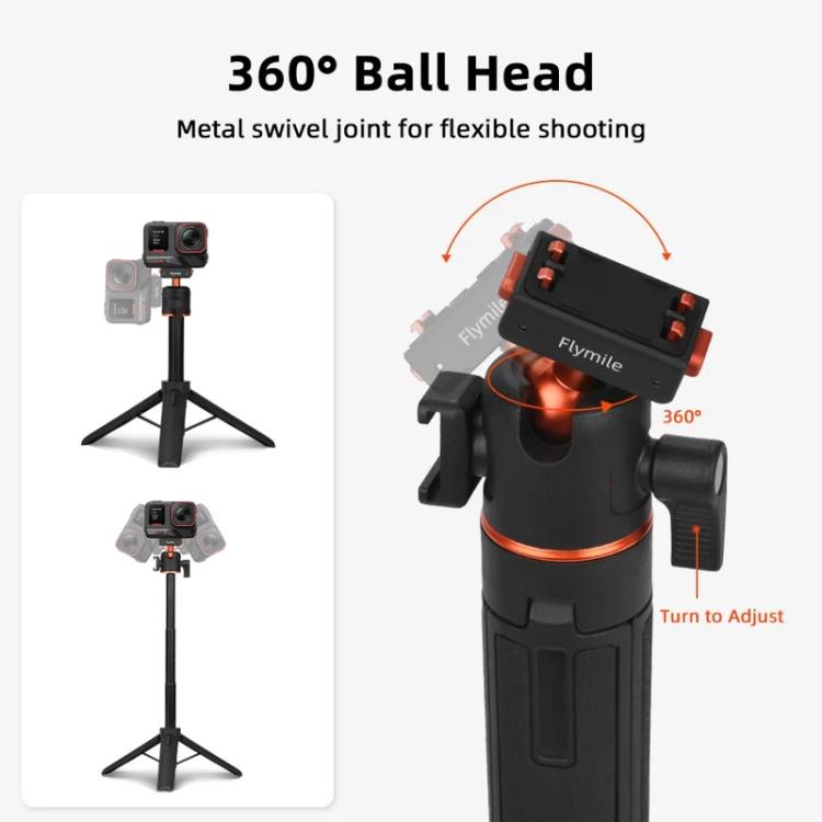 Flymile 20-54cm Magnetic Quick-Release Tripod for Insta360 Ace Pro 2/X5/X4/X3/X2/Ace Pro/Ace(Black) - free shipping - PMC Jewellery - Order now!