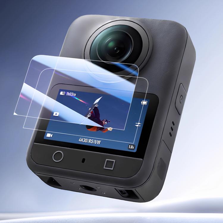 For DJI Osmo 360 Action Camera 2pcs /Pack Tempered Glass Screen Protector HD Anti-Scratch Lens Film(CN-218) - free shipping - PMC Jewellery - Order now!