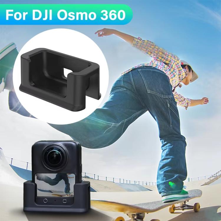 For DJI Osmo 360 Action Camera CYNOVA Silicone Mount Base Desktop & Car Holder(Black)