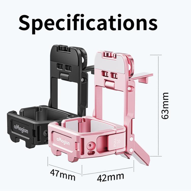 For DJI Pocket 3 aMagisn Mantis Extension Frame Magnetic Mount for Hands-Free Vlogging(Pink) - free shipping - PMC TechLife - Order now!