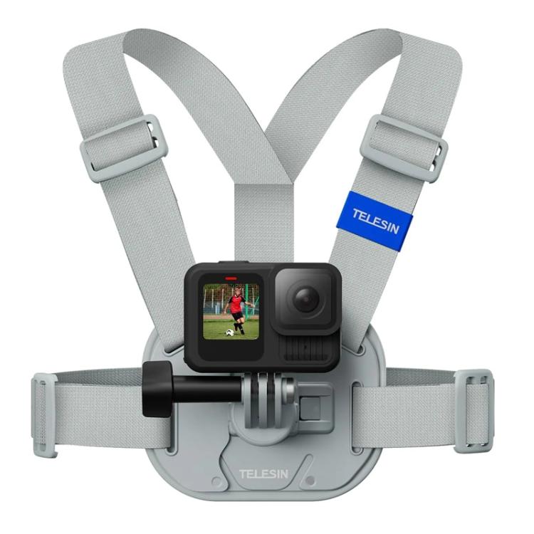TELESIN S2-CGP-01GY Universal Action Camera Chest Belt Bracket Quick Release Chest Strap Mount(Gray) - free shipping - PMC Jewellery - Order now!