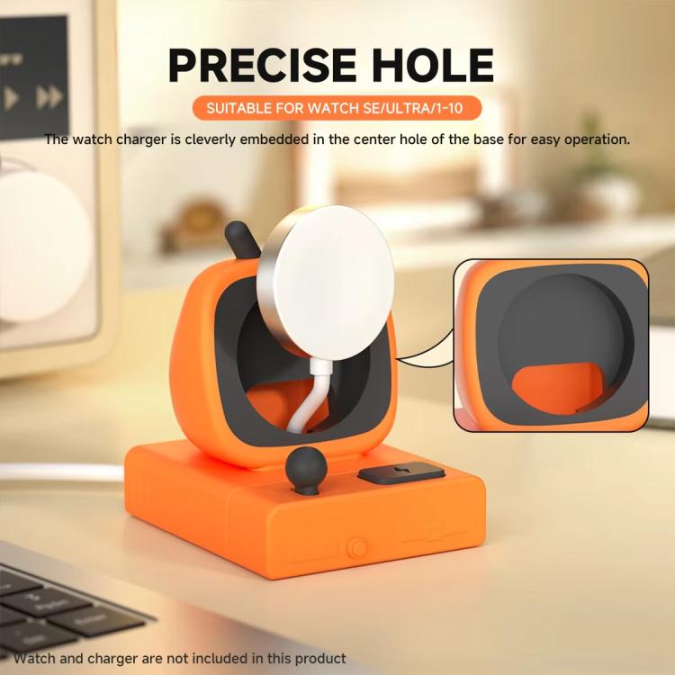 For Apple Watch Desktop Stand Silicone Base, Without Charger(Orange) - free shipping - PMC Jewellery - Order now!