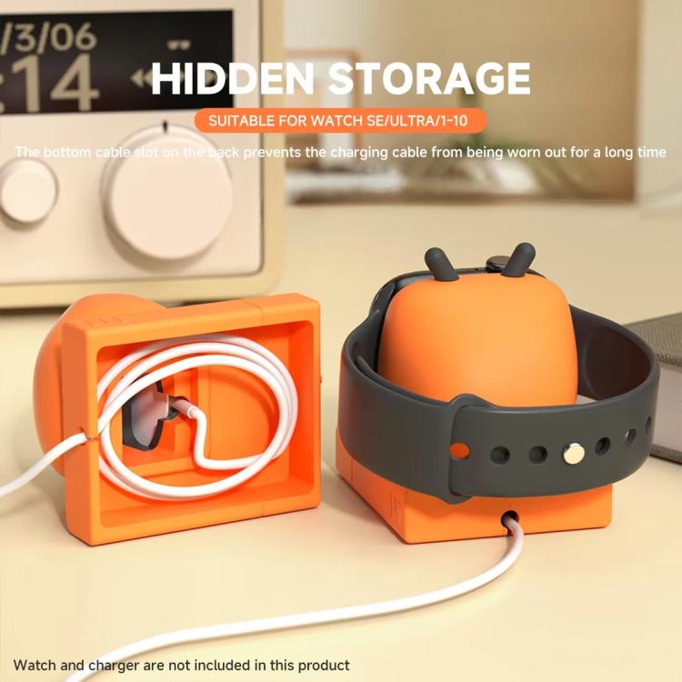 For Apple Watch Desktop Stand Silicone Base, Without Charger(Orange) - free shipping - PMC Jewellery - Order now!