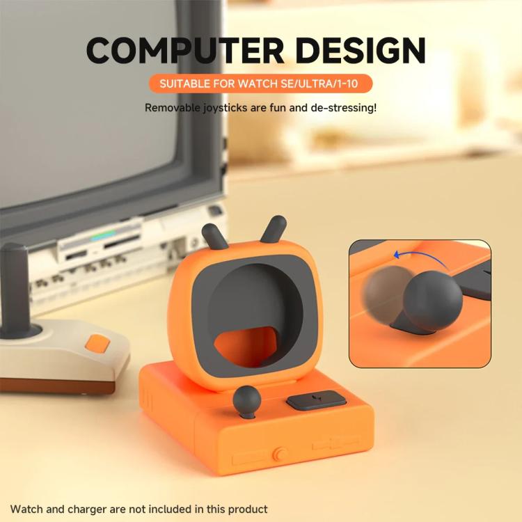 For Apple Watch Desktop Stand Silicone Base, Without Charger(Orange) - free shipping - PMC Jewellery - Order now!