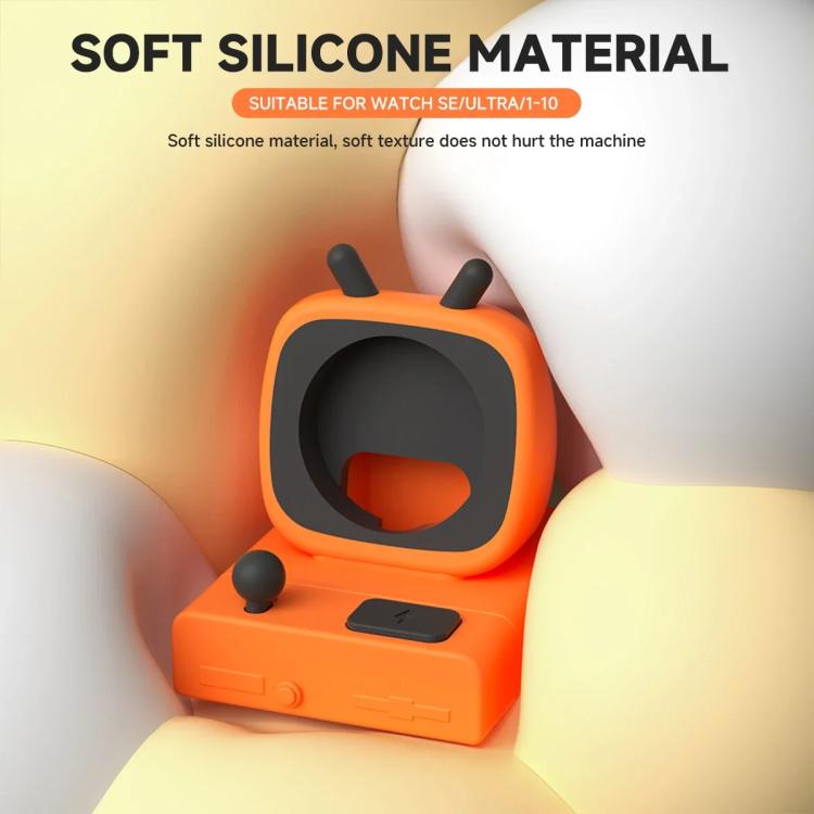 For Apple Watch Desktop Stand Silicone Base, Without Charger(Orange) - free shipping - PMC Jewellery - Order now!