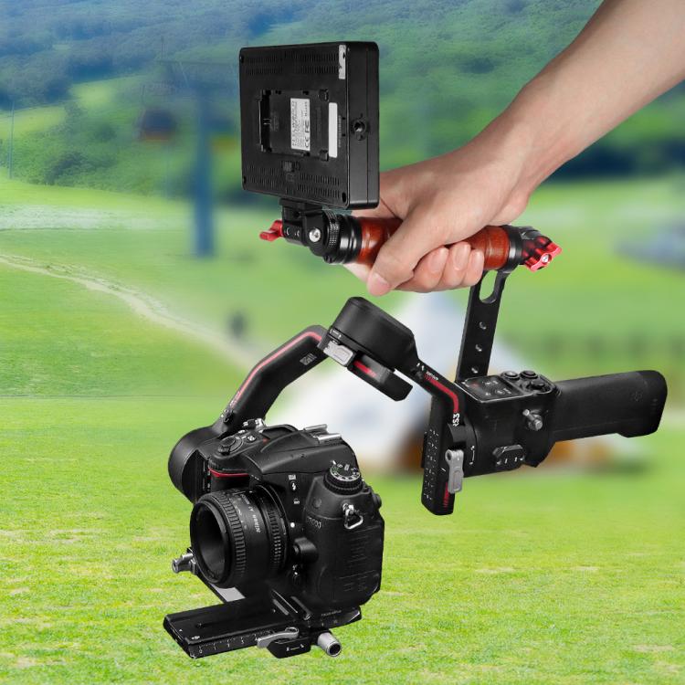 Gimbal Wooden Handle Chute Snail Gimbal Side Handle Grip,For DJI RS 4 Mini / 4 PRO / 3 / 3 Mini / 3 PRO / 2, Spec: Single Handle - free shipping - PMC Jewellery - Order now!