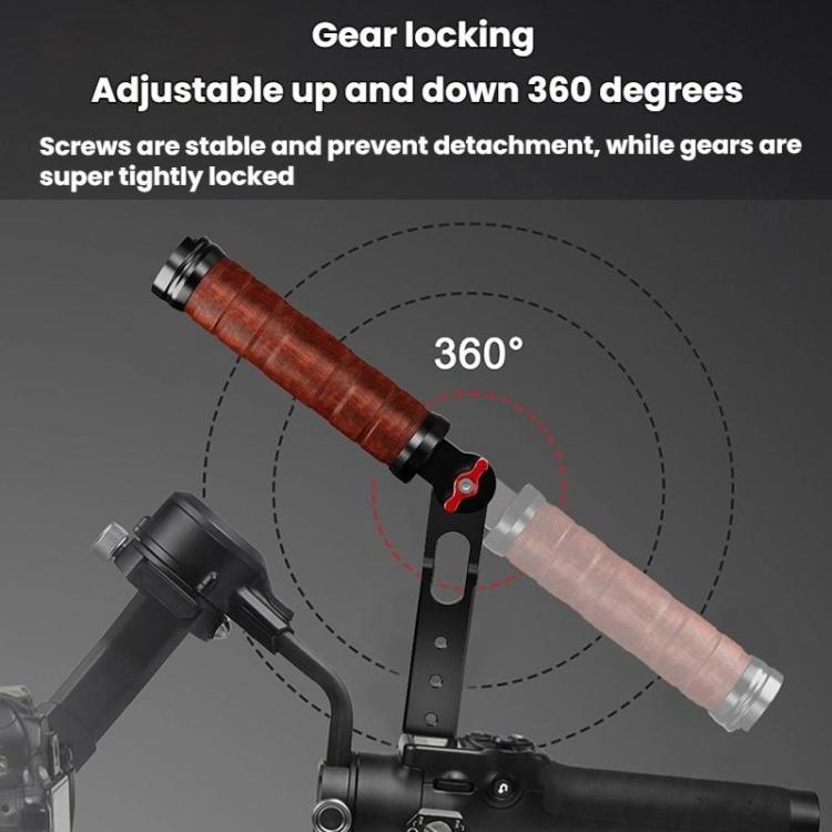 Gimbal Wooden Handle Chute Snail Gimbal Side Handle Grip,For DJI RS 4 Mini / 4 PRO / 3 / 3 Mini / 3 PRO / 2, Spec: With Chute And Snail Gimbal - free shipping - PMC Jewellery - Order now!