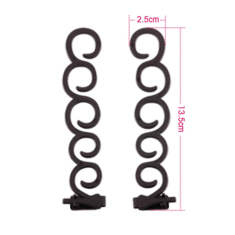 Elegance Hair Braider Flower Magic Hair Clip Queue Twist Plait Hairstyle Styling Accessories,Size:13.5x2.5cm(6090 Coffee)