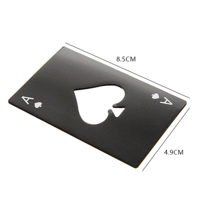 2 PCS Stainless Steel Bottle Beer Opener Poker Playing Card Spades Soda Bottle Cap Opener(White)
