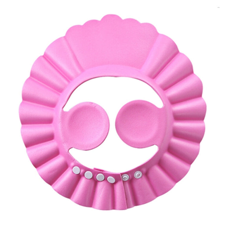 5 PCS Safe Baby Shower Cap Kids Bath Visor Hat Adjustable Baby Shower Cap Protect Eyes Hair Wash Shield for Children Water-resistant Cap Pink+earflaps