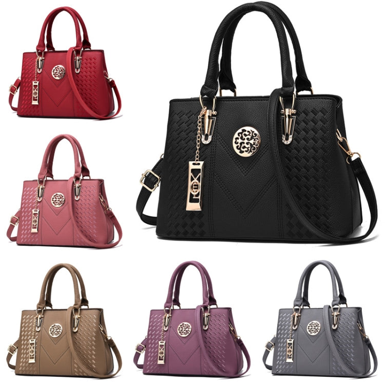 Embroidery Messenger Bags Women Leather Handbags Bags for Women Hand Bag(Pink)