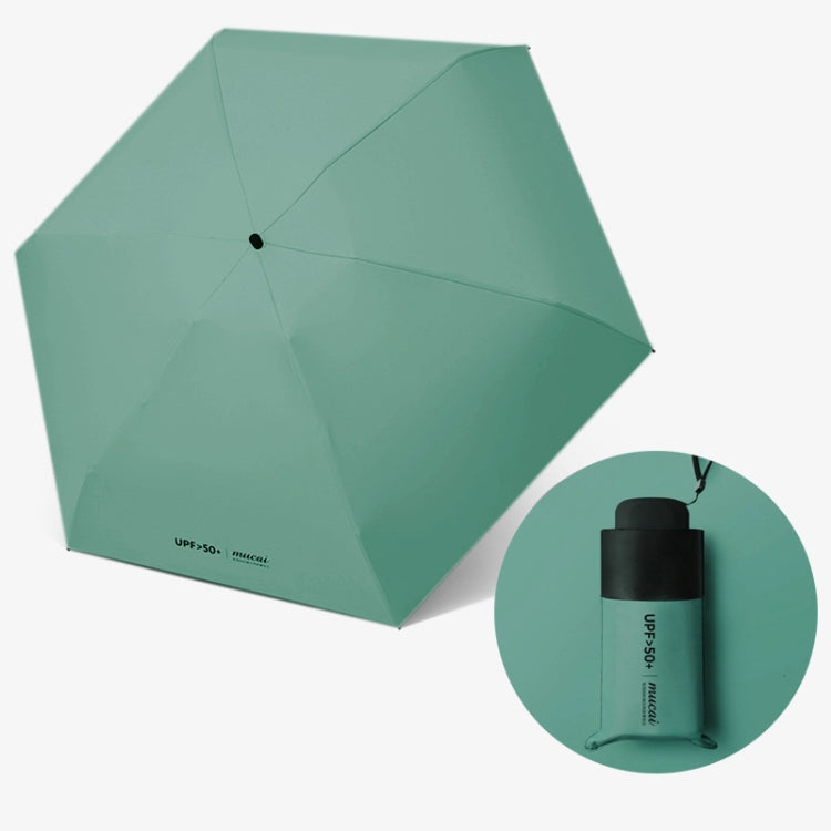 Mini Portable Umbrella Rain Women Windproof Durable 5 Folding Sun Umbrellas(Green) - free shipping - PMC Jewellery - Order now!