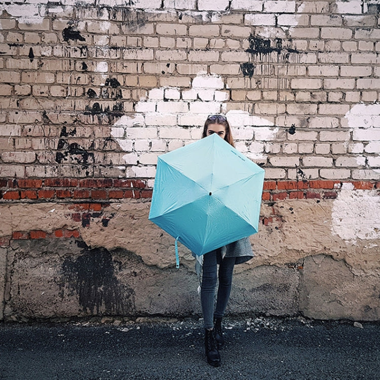 Mini Portable Umbrella Rain Women Windproof Durable 5 Folding Sun Umbrellas(Green) - free shipping - PMC Jewellery - Order now!