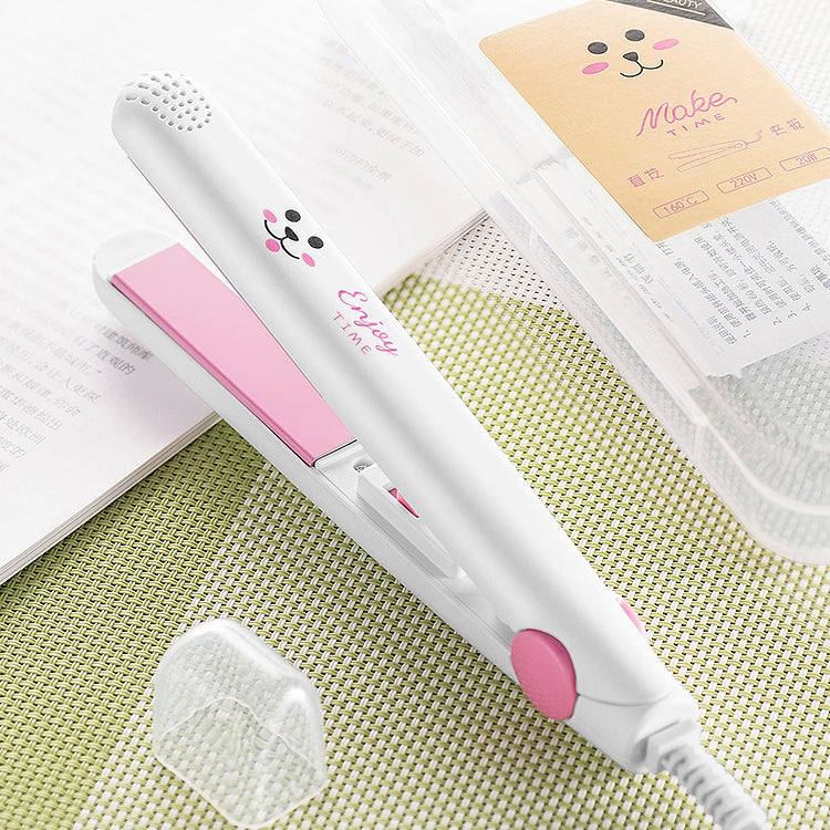 Mini Professional Hair Tools Smoothing Corrugated Travel Straightening Irons(White Rabbit)