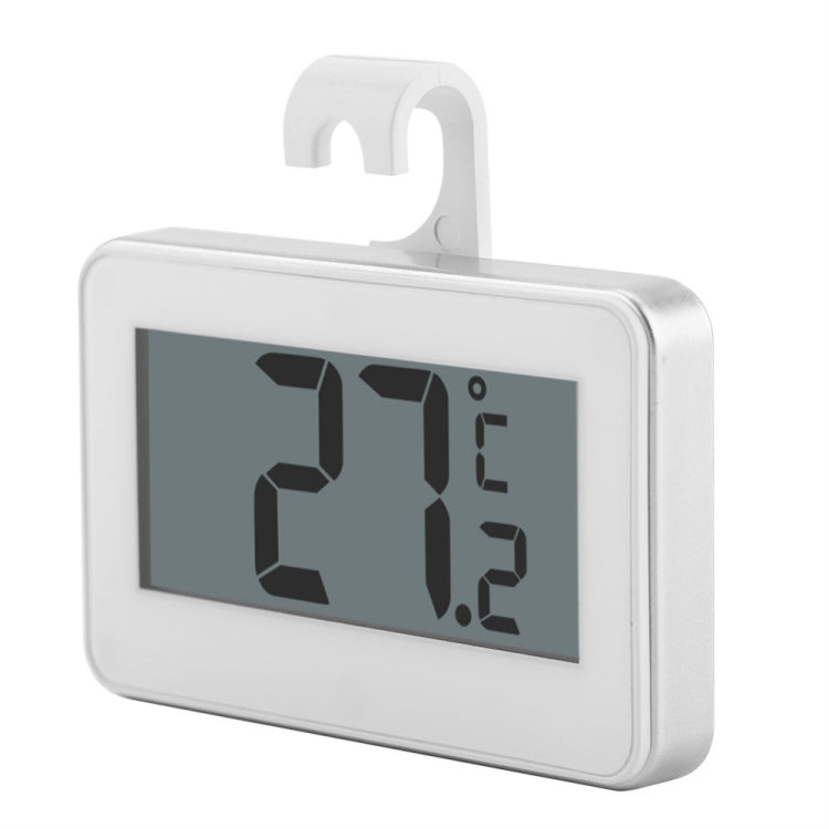 Large LCD Refrigerator Thermometer with Adjustable Stand Magnet Digital Thermometer(White)