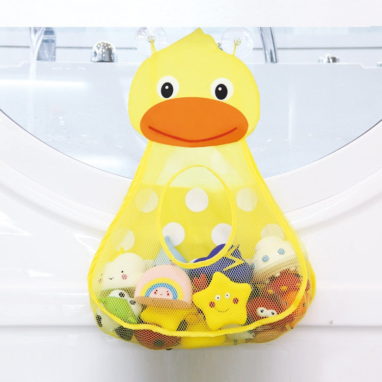 Baby Shower Bath Toys Storage Mesh Bag with Strong Suction Cups(Yellow) - Storage Bags by PMC TechLife | Online Shopping South Africa | PMC TechLife