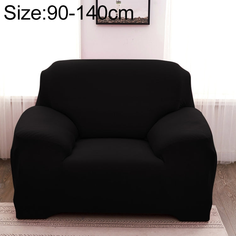 Sofa All-inclusive Universal Set Sofa Full Cover Add One Piece of Pillow Case, Size:Single Seater(90-140cm)(Black)
