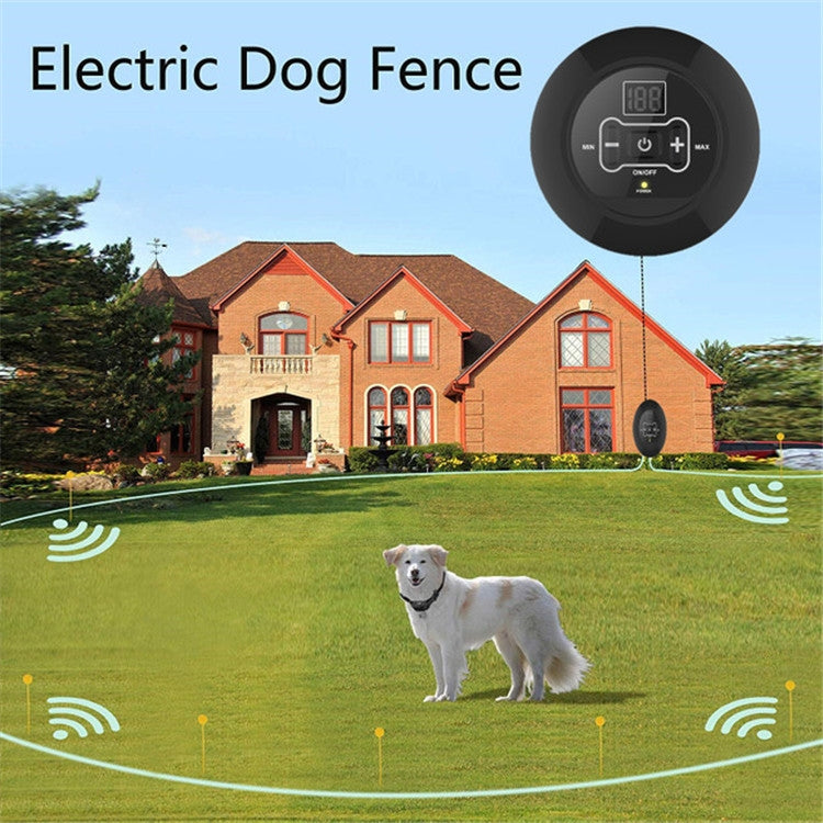 Electronic Fence Wireless Pet Training Device Bark Stop, Plug Type:AU Plug(With 1 Collar)