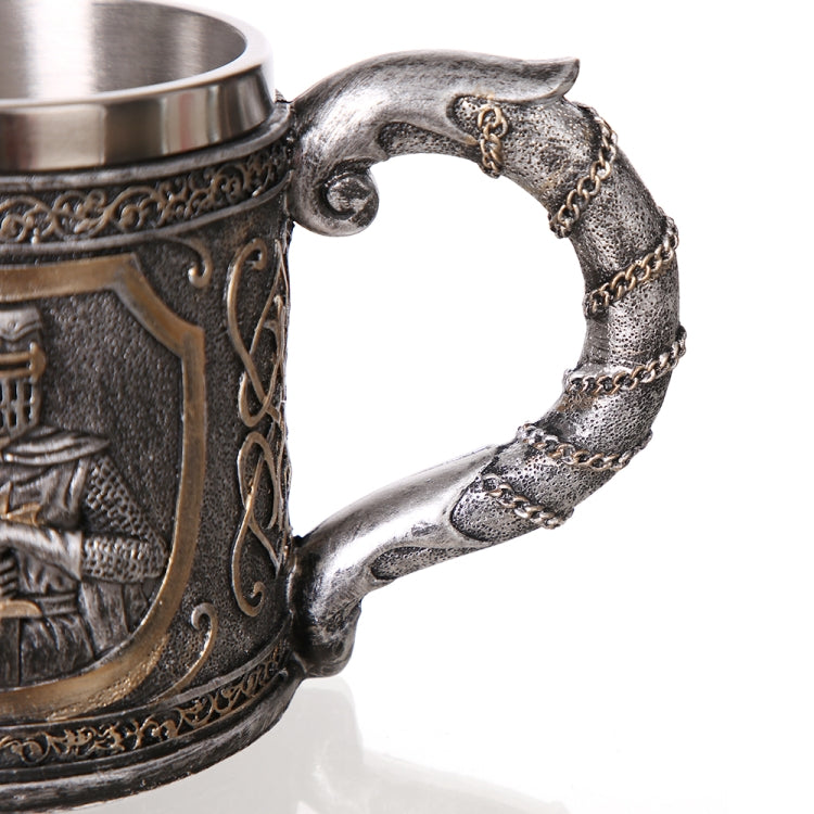 3D Viking Skull Coffee Beer Mug Skull Mug Beer Wine Drink Gift Stainless Steel Knight Decorative Cup for Men Mug - free shipping - PMC Jewellery - Order now!