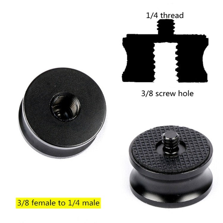 3 PCS 3/8 inch Female to 1/4 inch Male Screw Aluminum Alloy Adapter - by BEXIN | Online Shopping South Africa | PMC Jewellery