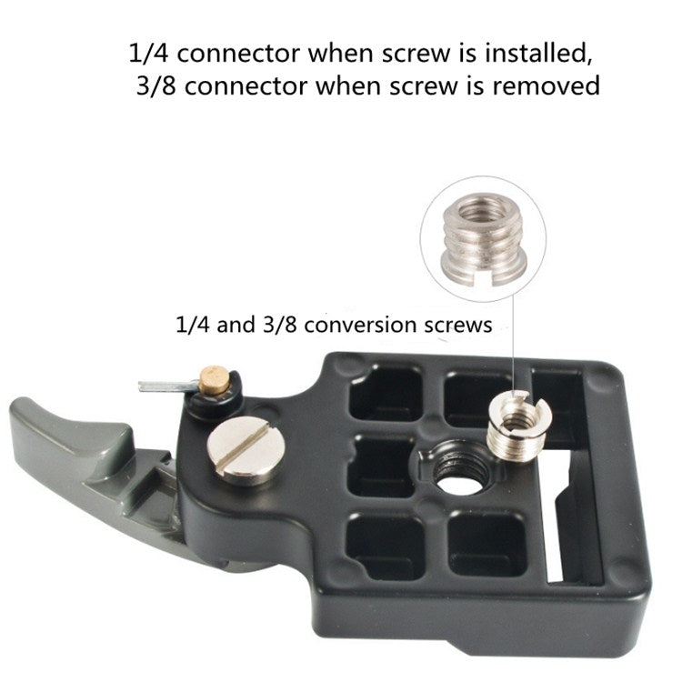 BEXIN Tripod Head Quick Release Plate Holder For Manfrotto 200PL-14(Grey)