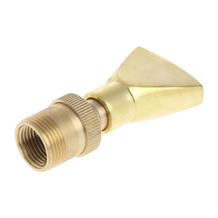 Water View Rockery Fountain All Copper Stainless Steel Adjustable Universal Fan-shaped Flat Nozzle, Size:1.5���(Brass)