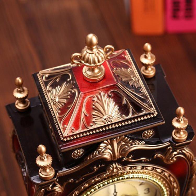 Vintage Clock Classical Royalty Sitting Room TV Cabinet Desk Imperial Furnishing Creative Sit Pendulum Clock(Brown) - free shipping - PMC Jewellery - Order now!
